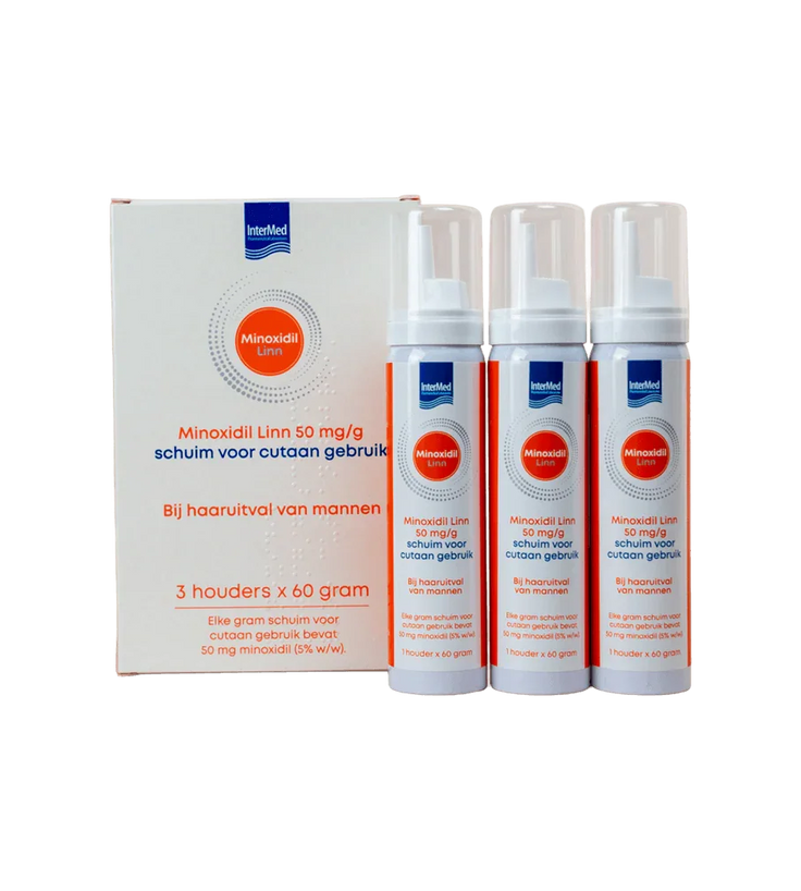 Linn Minoxidil 5% mousse paquet de 3 (3x60 gr)