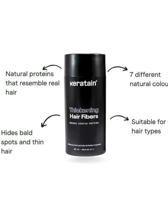 Keratain hair fibers – Medium brown (25 gr) - Hair Growth Specialist