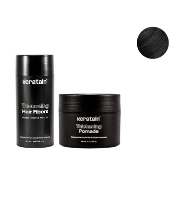 Keratain pomade + Keratain hair fibers – Black (25 gr) - Hair Growth Specialist