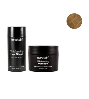 Pomada Keratain + Fibras capilares Keratain - Louro escuro (25 gr) Keratain pomade + Keratain hair fibers – Dark blonde (25 gr) - Hairgivers