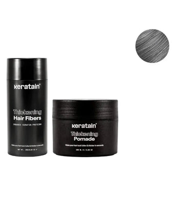Keratain pomade + Keratain hair fibers – Gray (25 gr) - Hair Growth Specialist
