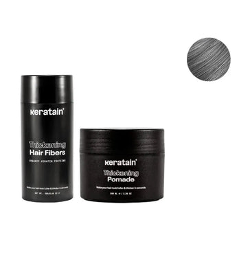 Keratain pomade + Keratain hair fibers – Gray (25 gr) - Hair Growth Specialist