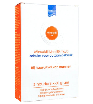 Linn Minoxidil 5% espuma pacote de 3 (3x60 gr) Linn Minoxidil 5% espuma pacote de 3 (3x60 gr)