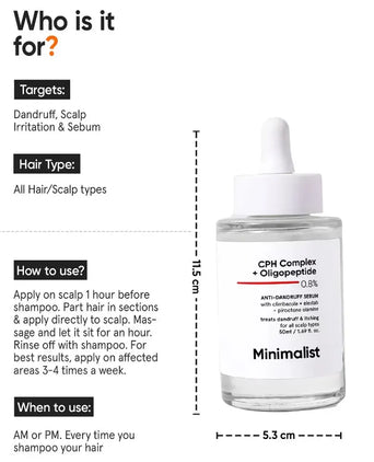 Minimalist CPH Complex + Oligopeptide 0.8% anti-dandruff scalp serum - Hair Growth Specialist