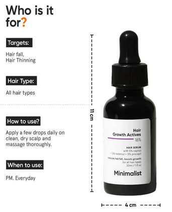 Minimalist Hair Density Serum 18% hair growth serum (3-pack) - Hair Growth Specialist