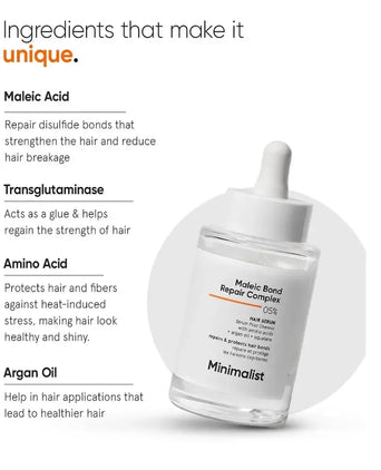 Minimalist Maleic Bond Repair Complex 05% ceramide serum - Hairgivers