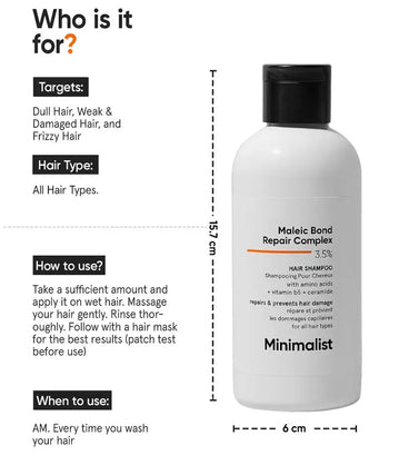 Minimalist Maleic Bond Repair Complex 3.5% repair shampoo - Hair Growth Specialist