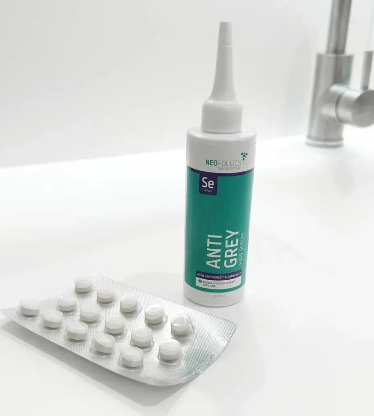 Neofollics anti-grey serum + tablets combination pack - Hairgivers