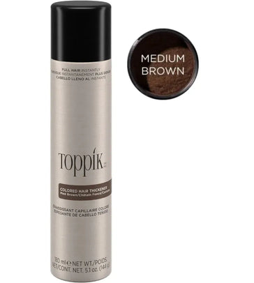 Toppik hårfortykningsmiddel fargespray - medium brun Toppik hair thickener color spray - medium brown - Hairgivers