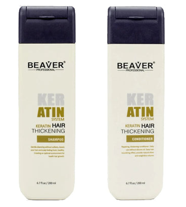 Beaver keratin shampoo + conditioner (200 ml) - Hair Growth Specialist