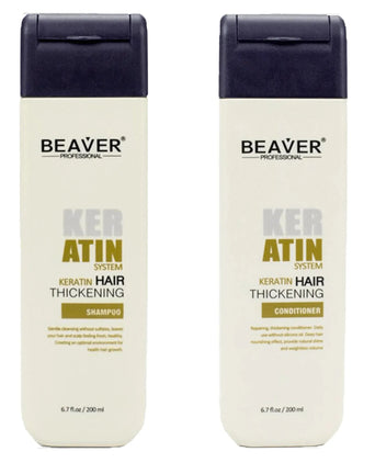Beaver keratin shampoo + conditioner (200 ml) - Hairgivers