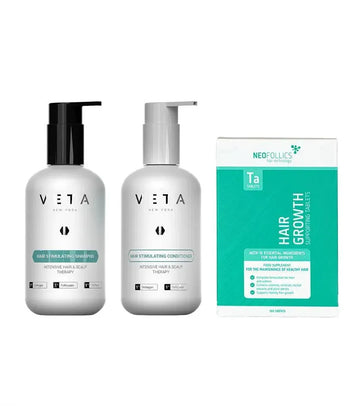 Neofollics tabletter og Veta sjampo + balsam Treatment for early female hereditary hair loss - Hairgivers